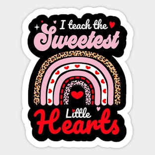 I Teach The Sweetest Little Hearts Valentines Day Teachers Sticker